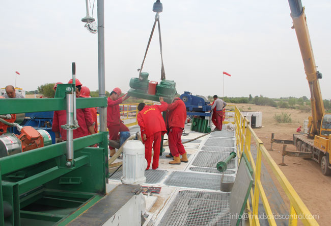 oilfield mud system on site