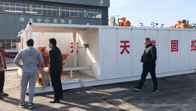 drilling mud recycling system, customer acceptance drilling mud recycling system, customer acceptance