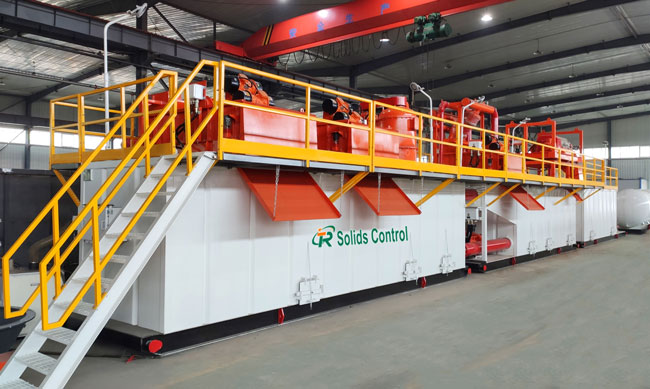 TR Solids Control 4-stage solids removal system for shale gas