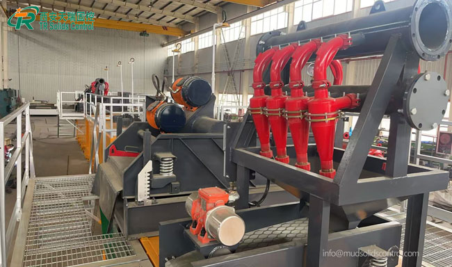 solids control system with linear shale shaker and mud cleaner