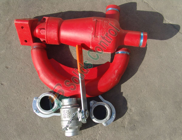 hydrocyclone elbow solids control system
