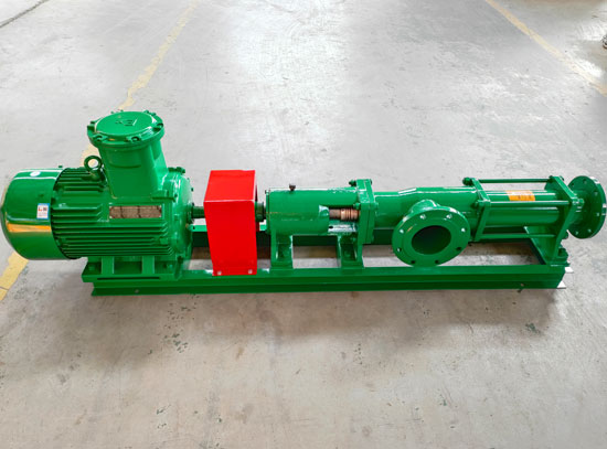 Progressive cavity screw pump for decanter centrifuge feed in drilling mud system