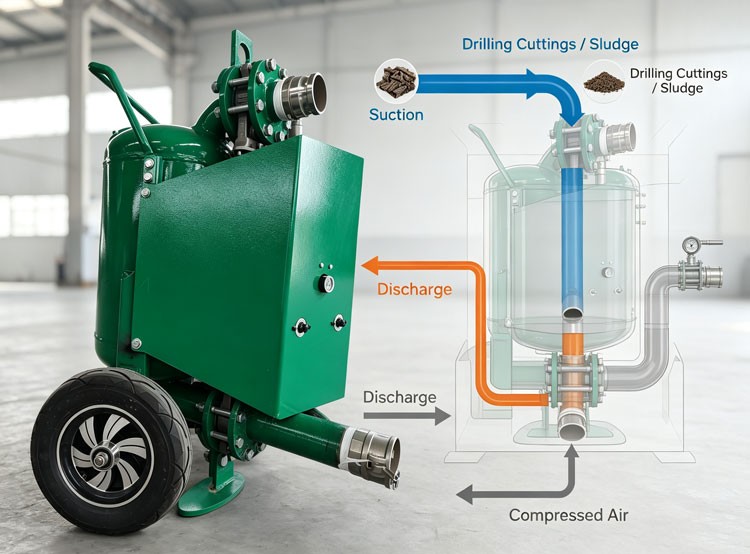 Pneumatic Sludge Vacuum Pump for Drilling Cuttings: Transfer and Selection Guide