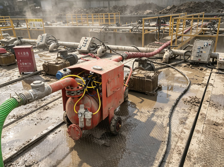 Sludge Vacuum Pump transferring wet drilling cuttings Sludge Vacuum Pump transferring wet drilling cuttings