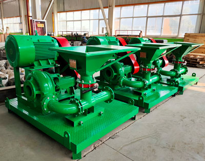 Jet hopper connected to a shear pump