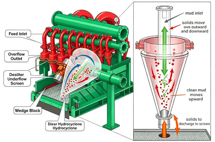 How Does a Desilter Hydrocyclone Work in Drilling Mud?