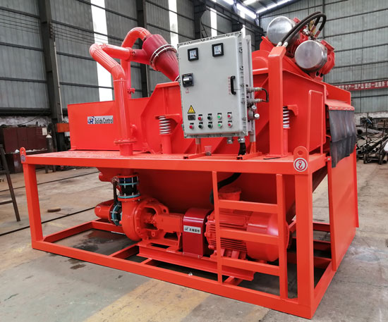 Piling desander unit for mud treatment