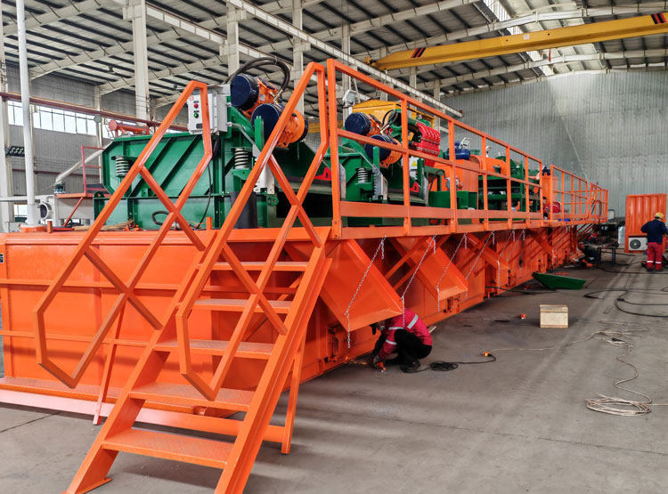 linear shale shaker for drilling mud system